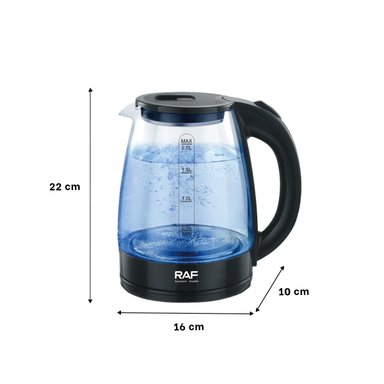 PACK6 JARRA ELÉCTRICA COLOR NEGRO CON BASE ANTIDESLIZANTE Y APAGADO AUTOMÁTICO 2L - 4