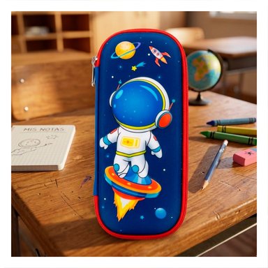PACK4 ACCESORIO INFANTIL ASTRONAUTA AZUL ALTO RELIEVE CON DISENO LINDO PRACTICO Y+PAPEL REGALO - 2
