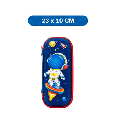 PACK4 ACCESORIO INFANTIL ASTRONAUTA AZUL ALTO RELIEVE CON DISENO LINDO PRACTICO Y+PAPEL REGALO - 4