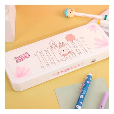 FUNDA PRACTICA CONEJO Y REJAS BEIGE CON CLAVE 2 NIVELES Y+POST IT - 3