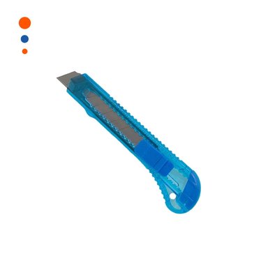 CORTADOR AZUL TRANSPARENTE 15CM RETRACTIL SET 3 UNIDADES Y+PAPEL REGALO - 1