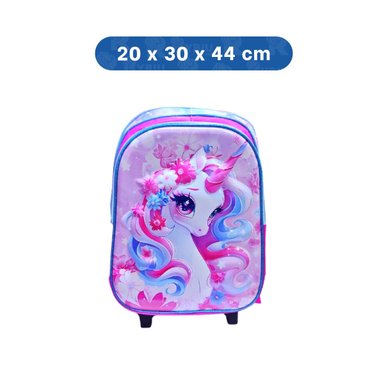 PACK6 BOLSO PACK ROSADO DE UNICORNIO CON LONCHERA Y CARTUCHERA ESCOLAR Y+REGALO STICKER - 4