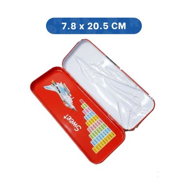 PACK2 ESTUCHE BLANCO DE METAL CON COMPARTIMENTO INTERNO PARA ESCRITORIO - 4