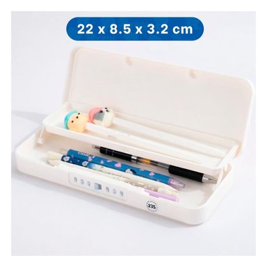 LAPICERA PRACTICA CONEJO Y REJAS BEIGE CON CLAVE 2 NIVELES Y+LIGAS REGALO - 4