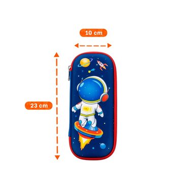 PACK4 ACCESORIO ESCOLAR ASTRONAUTA AZUL ALTO RELIEVE CON CIERRE SEGURO DIARIO - 4