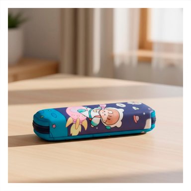 PACK12 FUNDA MODERNA ASTRONAUTA EN COHETE AZUL ALTO RELIEVE CON ESPACIO AMPLIO Y+REGALO STICKER - 5