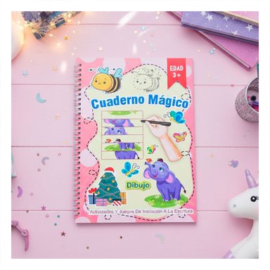 PACK12 ACCESORIO ROSADO CUADERNO MAGICO PARA MOCHILA ESCOLAR - 5