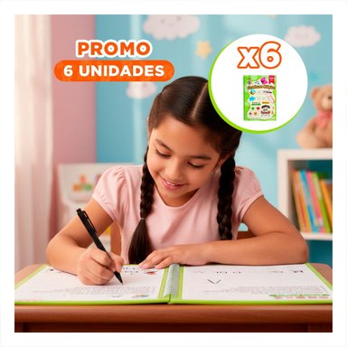 PACK6 UTIL VERDE CLARO CUADERNO MAGICO PARA DIBUJO DIARIO Y+REGALO STICKER - 1