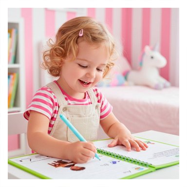 PACK6 UTIL VERDE CLARO CUADERNO MAGICO PARA DIBUJO DIARIO Y+REGALO STICKER - 3