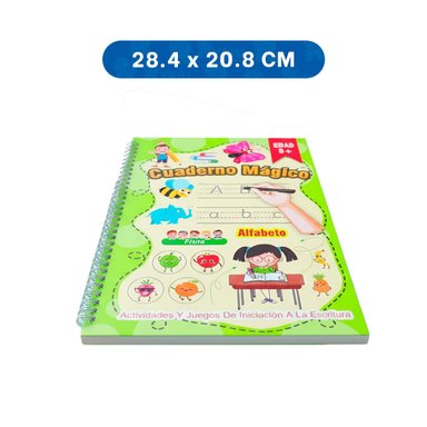 PACK6 UTIL VERDE CLARO CUADERNO MAGICO PARA DIBUJO DIARIO Y+REGALO STICKER - 4