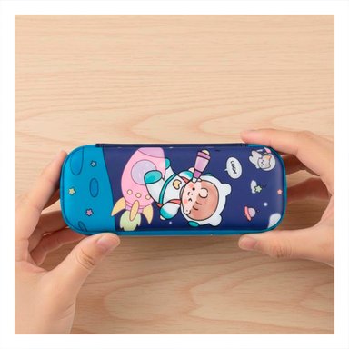 PACK6 FUNDA ESCOLAR ASTRONAUTA EN COHETE AZUL ALTO RELIEVE CON CIERRE SEGURO Y+REGALO STICKER - 3
