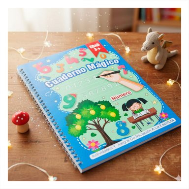 PACK2 DISENO AZUL CUADERNO MAGICO PARA USO ESCOLAR - 2