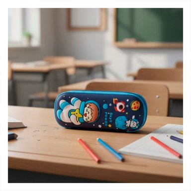 PACK12 FUNDA COMPACTA ASTRONAUTA FELIZ AZUL ALTO RELIEVE PARA GUARDAR UTILES Y+PAPEL REGALO - 5