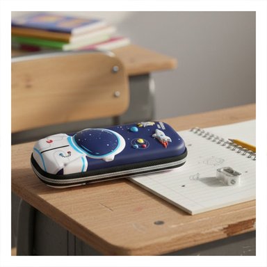 PACK12 FUNDA INFANTIL ASTRONAUTA HAPPY AZUL ALTO RELIEVE CON DISENO LINDO Y PRACTICO - 5