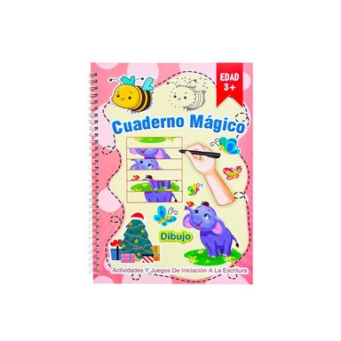 PACK12 INFANCIA CUADERNO ROSADO MAGICO PARA APRENDER ESCRIBIR Y+REGALO STICKER - 2