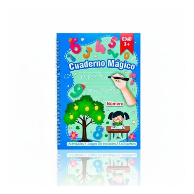 COLOR AZUL CUADERNO MAGICO PARA NOTAS ESCOLARES Y+LIGAS REGALO - 3