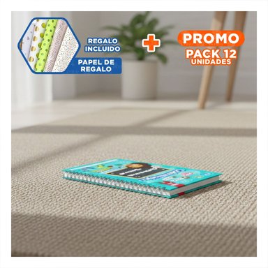 PACK12 COMPLEMENTO CELESTE CUADERNO MAGICO PARA ESCRITURA Y+PAPEL REGALO - 1