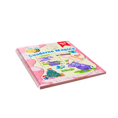 PRACTICO CUADERNO ROSADO MAGICO PARA DIBUJO CREATIVO Y+REGALO STICKER - 3