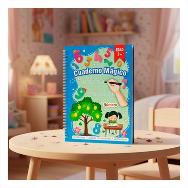 PACK4 PRESENTACION AZUL CUADERNO MAGICO PARA DIBUJO INFANTIL Y+REGALO STICKER - 3