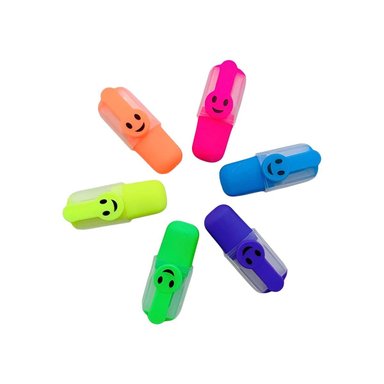 PACK4 SMOOTH NEON CARITAS 6 COLORES SET ESCOLAR PERU ESCRITURA FINA Y+PAPEL REGALO - 3