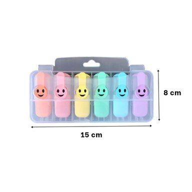 PACK6 HAPPY PASTELES CARITAS 6 COLORES SET ESCOLAR PERU ESTILO ESCOLAR - 4