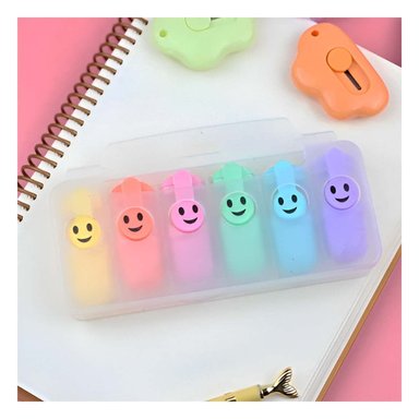 PACK4 FUN PASTELES CARITAS 6 COLORES SET ESCOLAR PERU CARITAS INFANTILES Y+REGALO STICKER - 3