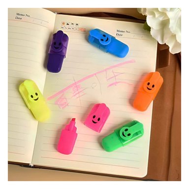 KAWAI NEON CARITAS 6 COLORES SET ESCOLAR PERU SET PRACTICO - 1