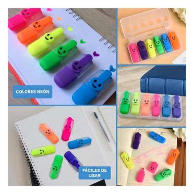 KAWAI NEON CARITAS 6 COLORES SET ESCOLAR PERU SET PRACTICO - 5