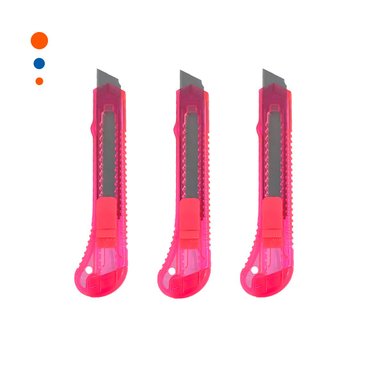 PACK2 TRINCHE ESCOLAR 15CM ROSADO TRANSPARENTE SET 3 UNIDADES Y+REGALO STICKER - 2