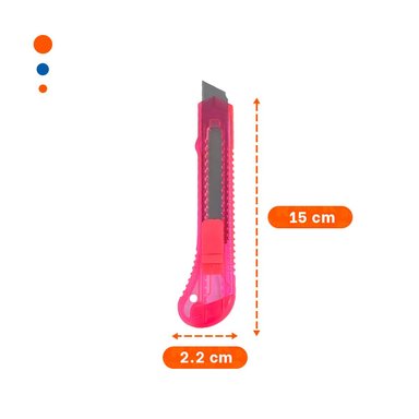 PACK6 TRINCHE PARA OFICINA 15CM ROSADO TRANSPARENTE SET 3 UNIDADES Y+PAPEL REGALO - 4