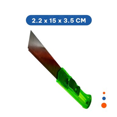 PACK6 CORTADOR PARA OFICINA 15CM VERDE TRANSPARENTE SET 3 UNIDADES - 4