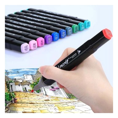 PACK4 SET DOBLE PUNTA LETTERING ARTISTICO 120 UNIDADES TOUCH Y+REGALO STICKER - 3