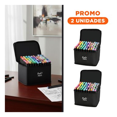 PACK2 COLECCION PROFESIONAL LETTERING 80 UNIDADES DOBLE PUNTA TOUCH - 1