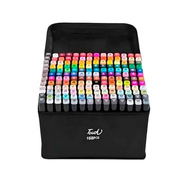 SET PROFESIONAL LETTERING ARTISTICO 168 UNIDADES DOBLE PUNTA TOUCH Y+REGALO STICKER - 3