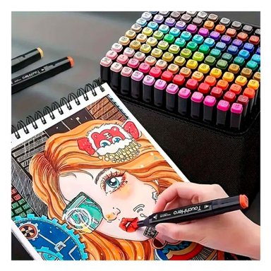 PACK4 PLUMONES DOBLE PUNTA LETTERING ARTISTICO 168 UNIDADES TOUCH - 5