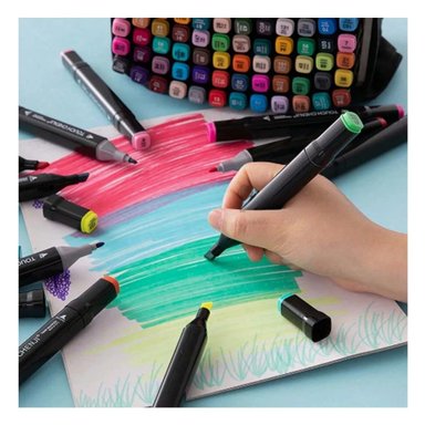 PACK4 ROTULADORES DOBLE PUNTA LETTERING ARTISTICO 24 UNIDADES TOUCH Y+PAPEL REGALO - 2