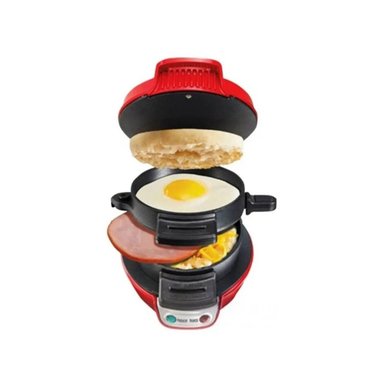 PACK2 GRILL ANTIADHERENTE DOBLE CARA PARA SANDWICH Y HAMBURGUESAS ROJO Y+REGALO STICKER - 2