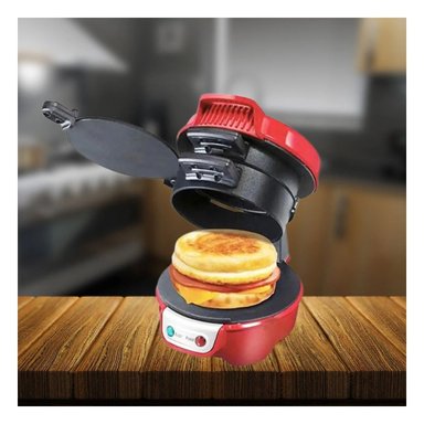 PACK2 GRILL ANTIADHERENTE DOBLE CARA PARA SANDWICH Y HAMBURGUESAS ROJO Y+REGALO STICKER - 3