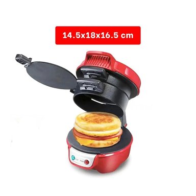 PACK2 GRILL ANTIADHERENTE DOBLE CARA PARA SANDWICH Y HAMBURGUESAS ROJO Y+REGALO STICKER - 4