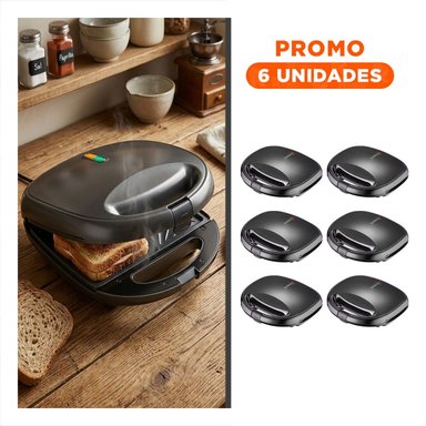 PACK6 TOSTADOR DE CARITAS CON PLACAS ANTIADHERENTES PARA USO DIARIO - 1