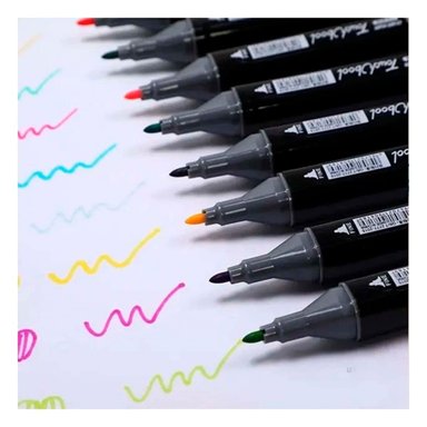 KIT PROFESIONAL LETTERING ARTISTICO 262 UNIDADES DOBLE PUNTA TOUCH Y+LIGAS REGALO - 2