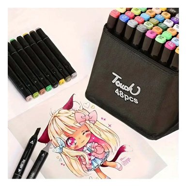 PACK6 KIT DOBLE PUNTA LETTERING ARTISTICO 48 UNIDADES TOUCH - 5