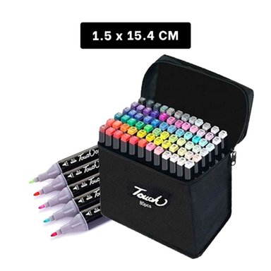 KIT PROFESIONAL LETTERING ARTISTICO 80 UNIDADES DOBLE PUNTA TOUCH Y+LIGAS REGALO - 4