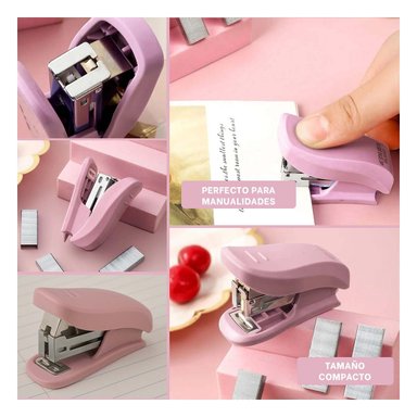 PACK2 ENGRAPADORA ESCOLAR KAWAI COLORES PASTELES ROSADO Y+PAPEL REGALO - 3