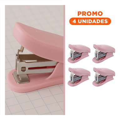PACK4 PRENSADORA DE PAPEL KAWAI COLORES PASTELES ROSADO Y+REGALO STICKER - 1