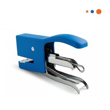 PACK4 LIGERO MINI TIPO ALICATE AZUL PARA 15 HOJAS OFICINA Y+PAPEL REGALO - 3