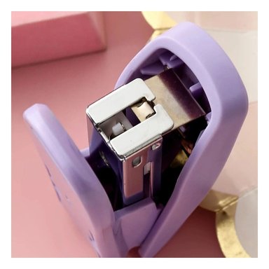 PACK2 ABROCHADORA COMPACTA KAWAI COLORES PASTELES LILA - 3