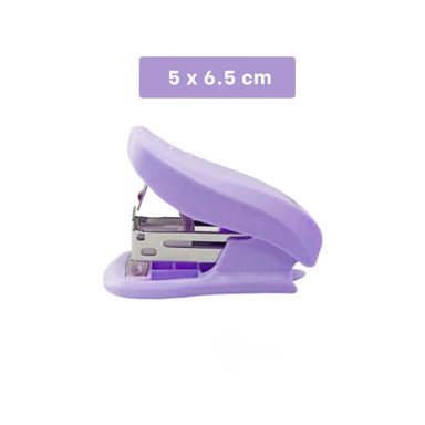 PACK2 ABROCHADORA COMPACTA KAWAI COLORES PASTELES LILA - 4