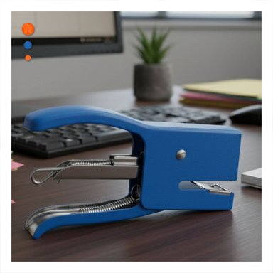PACK6 ERGONOMICO MINI TIPO ALICATE AZUL PARA 15 HOJAS ESCRITORIO - 2