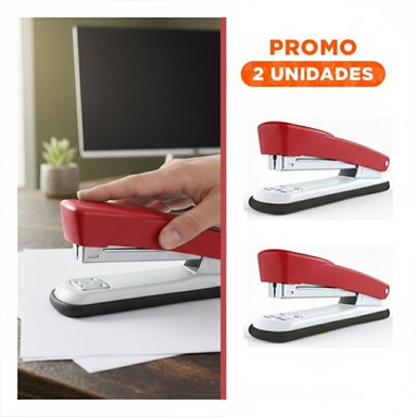PACK2 PORTATIL ROJO PARA 35 HOJAS OFICINA ESCOLAR - 1